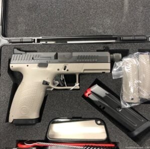 CZ P-10C FDE 9mm 4.5″BBL Threaded Barrel W/Suppressor Height Sights