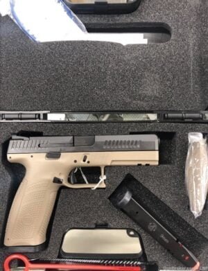 CZ P-10F 9mm 4.5″ with Night Sights FDE
